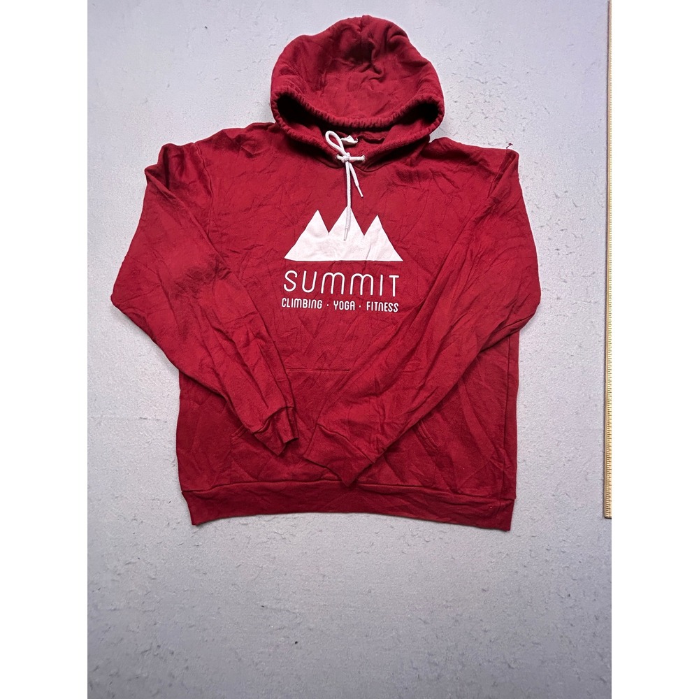 American Apparel F498 Hoodie Cotton Poly Red Graphic XL Mens